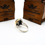 خاتم نسائي بحجر الياقوت الأزرق