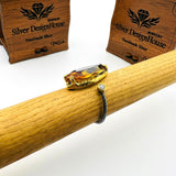 خاتم رجالي تركي عثماني مصنوع يدويًا من العقيق