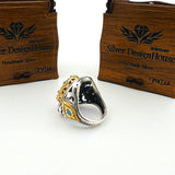 Men's Handcrafted Sterling Silver Amethyst Ring | Authentic Ottoman Design | Turkish Artisan Jewelry