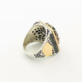 Men's Handcrafted Turkish 925 Sterling Silver Green Emerald Ring | Unique Artisan Gift for Him