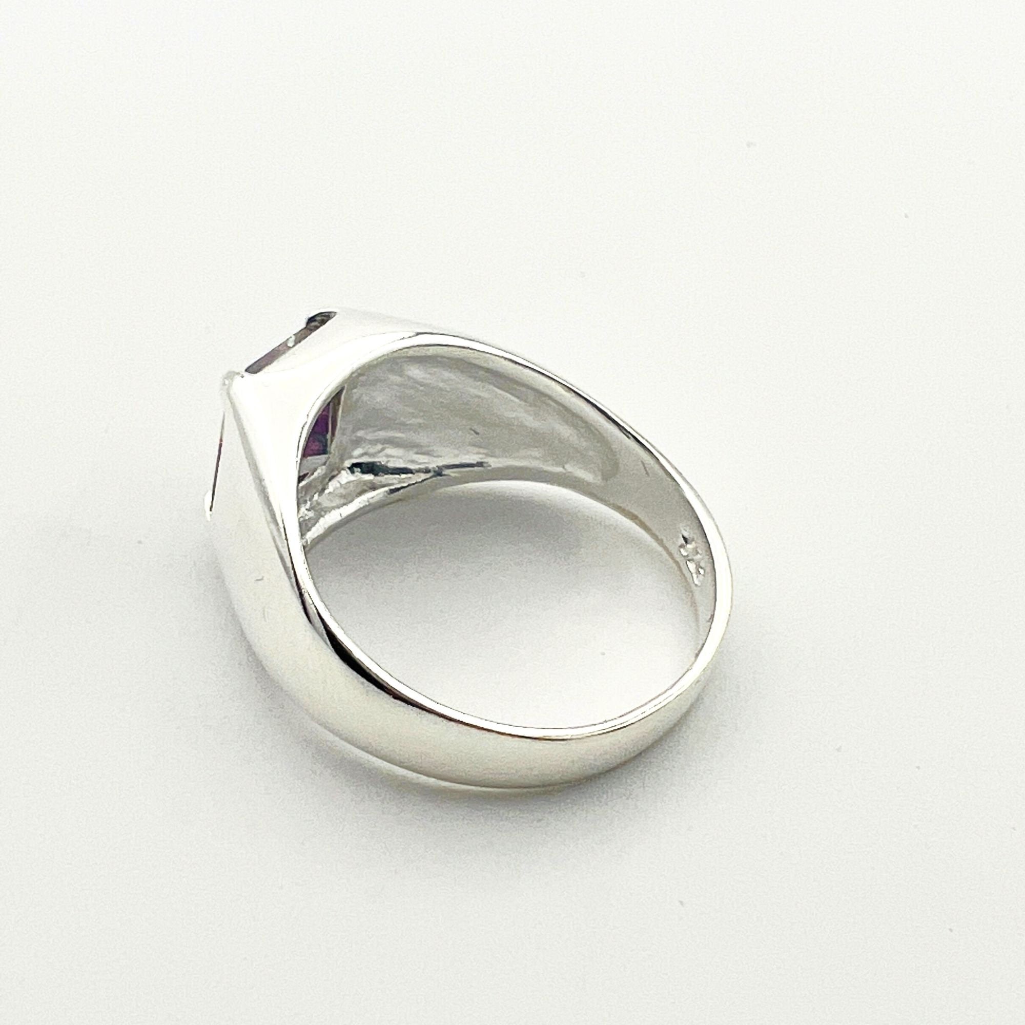 Men's Turkish Handmade Mystic Topaz 925 Sterling Silver Ring - Bold & Unique Design