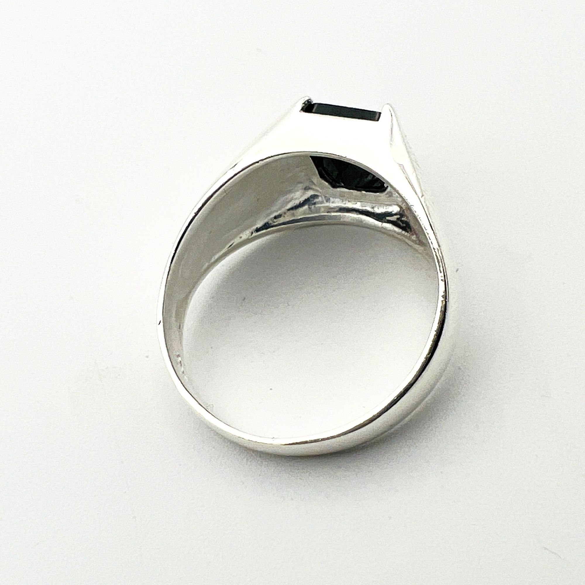 Men's Vintage Ottoman Style 925 Sterling Silver Ring | Natural Black Onyx Gemstone | Handcrafted