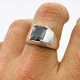 Men's Vintage Ottoman Style 925 Sterling Silver Ring | Natural Black Onyx Gemstone | Handcrafted