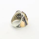 Handcrafted Ottoman Style Men's Oval Black Onyx 925 Sterling Silver Ring | Thoughtful Gift