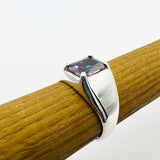 Men's Turkish Handmade Mystic Topaz 925 Sterling Silver Ring - Bold & Unique Design