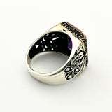 Turkish Handmade Men's Mystic Topaz 925 Sterling Silver Ring