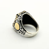 Handmade Men's Turkish Mystic Topaz 925 Sterling Silver Ring