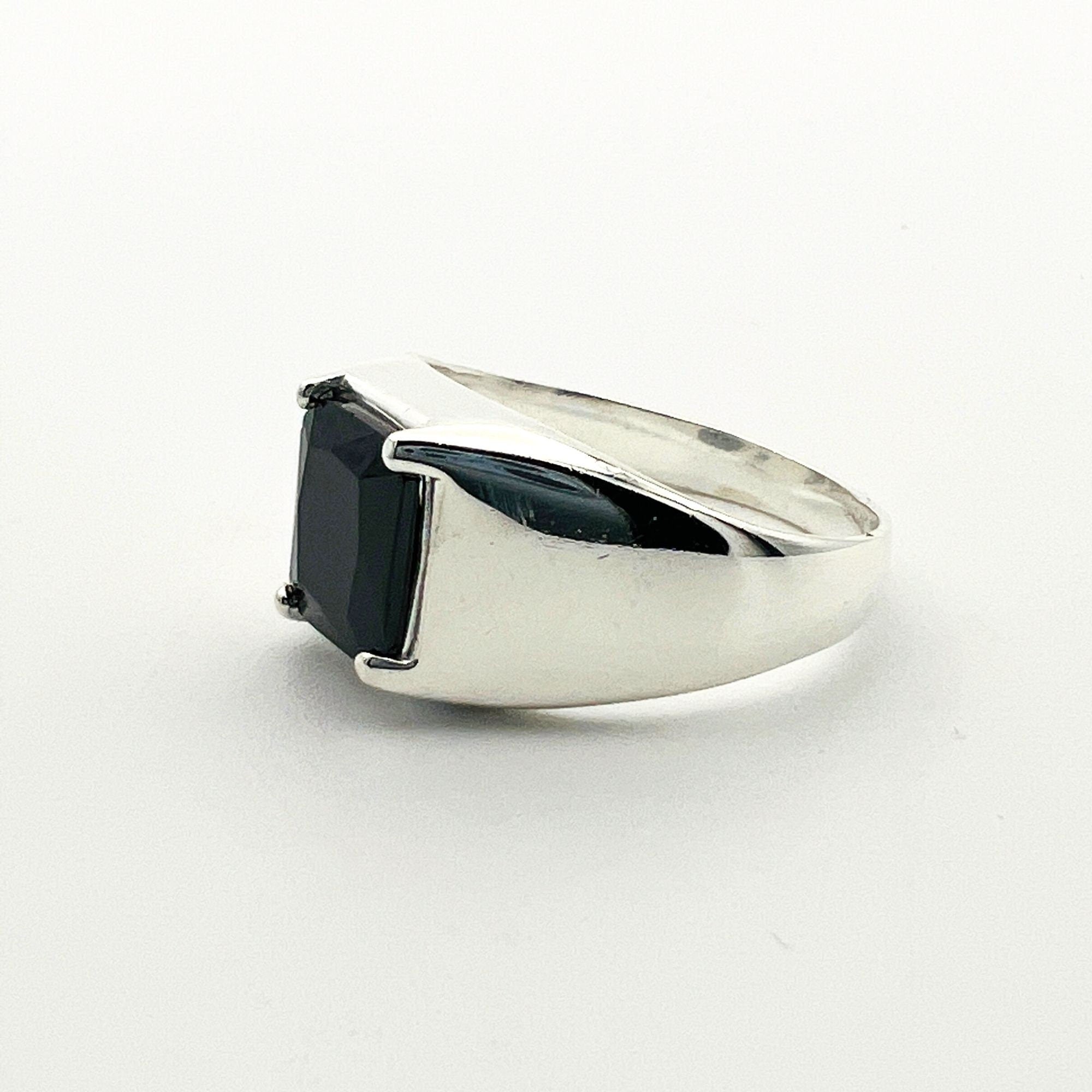 Men's Vintage Ottoman Style 925 Sterling Silver Ring | Natural Black Onyx Gemstone | Handcrafted