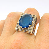 Men's Blue Sapphire Stone Ring