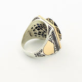 Men's Ottoman Style Blue Zircon 925 Sterling Silver Ring | Statement Gift for Him