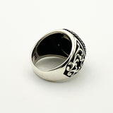 خاتم رجالي يدوي الصنع من الفضة الإسترلينية بحجر يغير اللون معبر عن الشعور | هدية حرفي تركي له