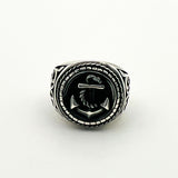 خاتم رجالي يدوي الصنع من الفضة الإسترلينية بحجر يغير اللون معبر عن الشعور | هدية حرفي تركي له