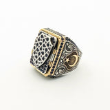 خاتم إسلامي تركي يدوي من الفضة الإسترلينية "كن فيكون" - هدية مجوهرات رجالية روحية بيان