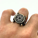 Men's 925 Sterling Silver Seal of Solomon Ring