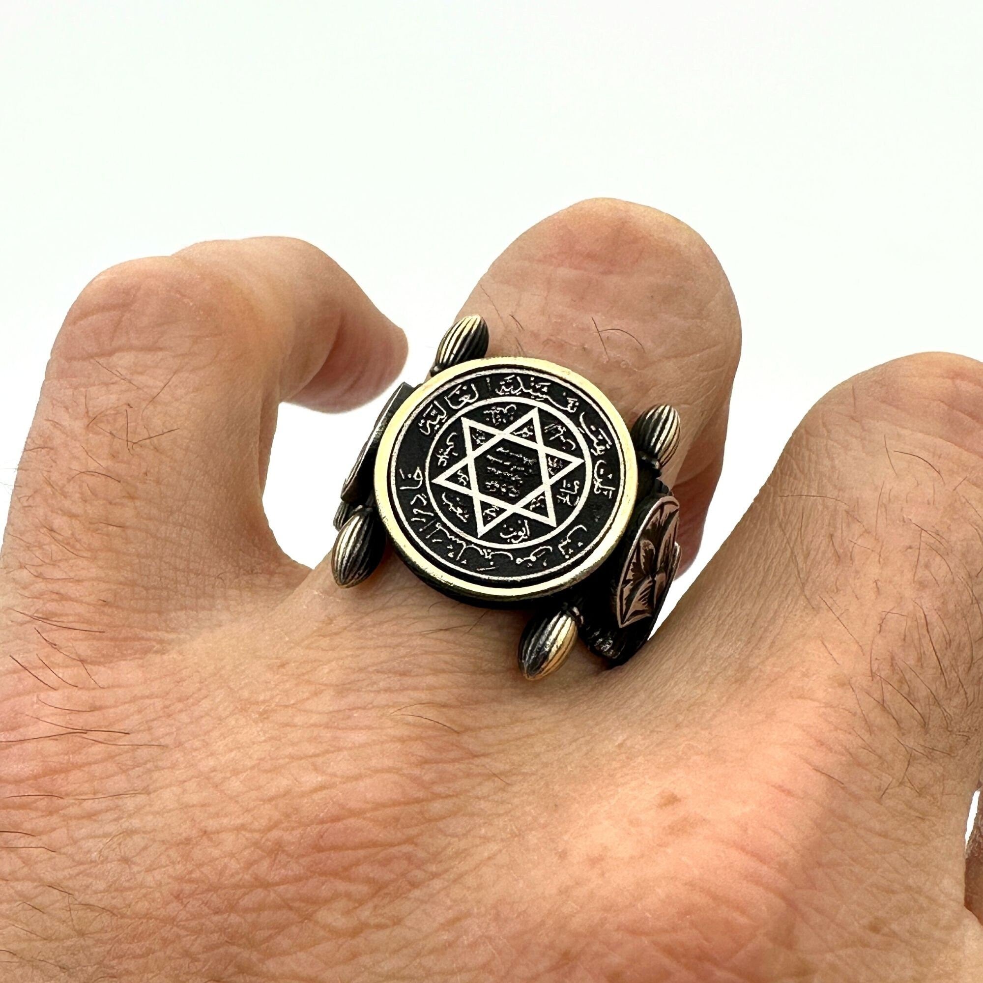 Men's 925 Sterling Silver Seal of Solomon Ring