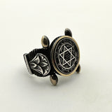 Men's 925 Sterling Silver Seal of Solomon Ring