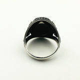 Handmade Sterling Silver Scorpion Ring for Men | Black Onyx & Zircon | Turkish Artisan Jewelry