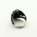 Handmade Sterling Silver Scorpion Ring for Men | Black Onyx & Zircon | Turkish Artisan Jewelry