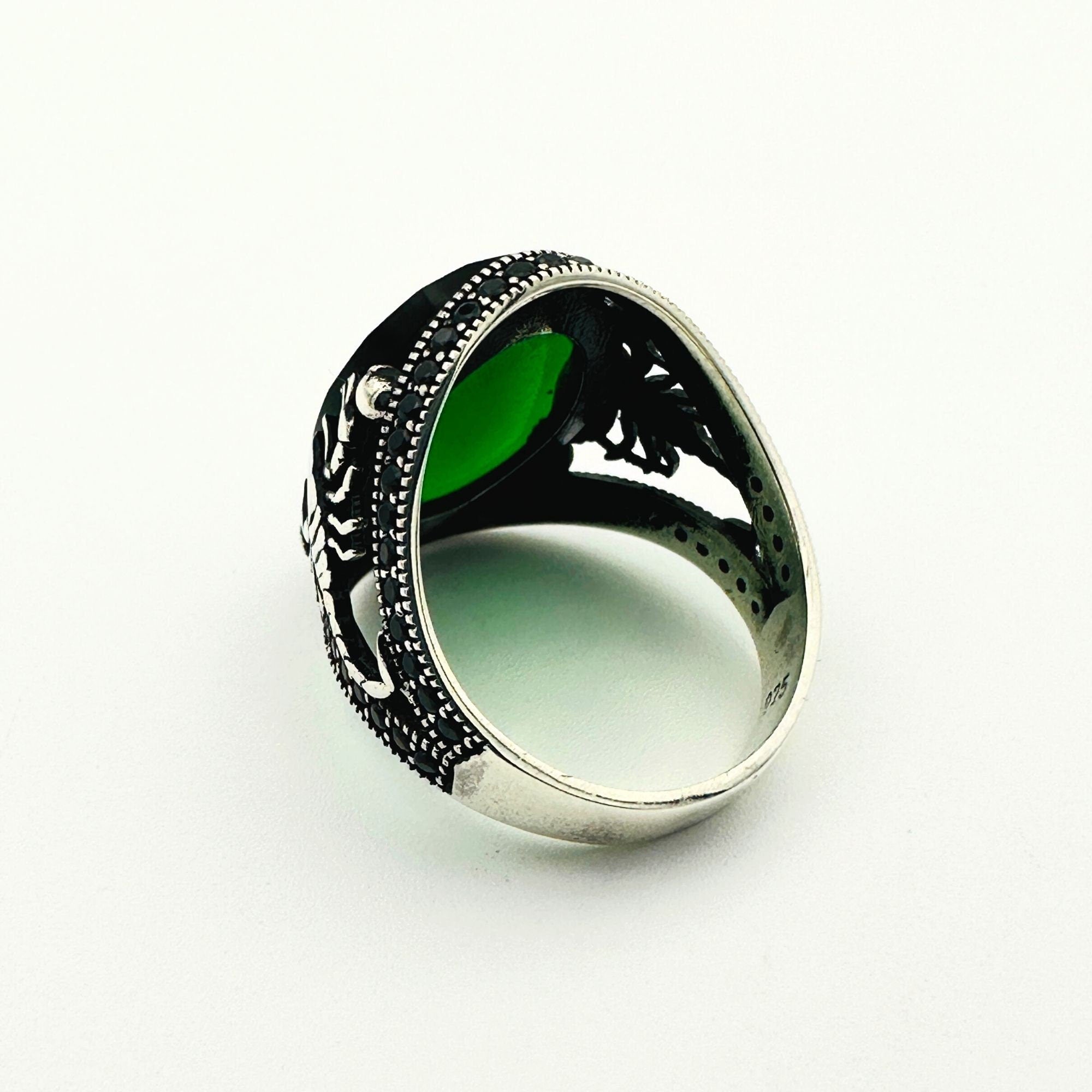 Scorpion Detailed Silver Men's Ring