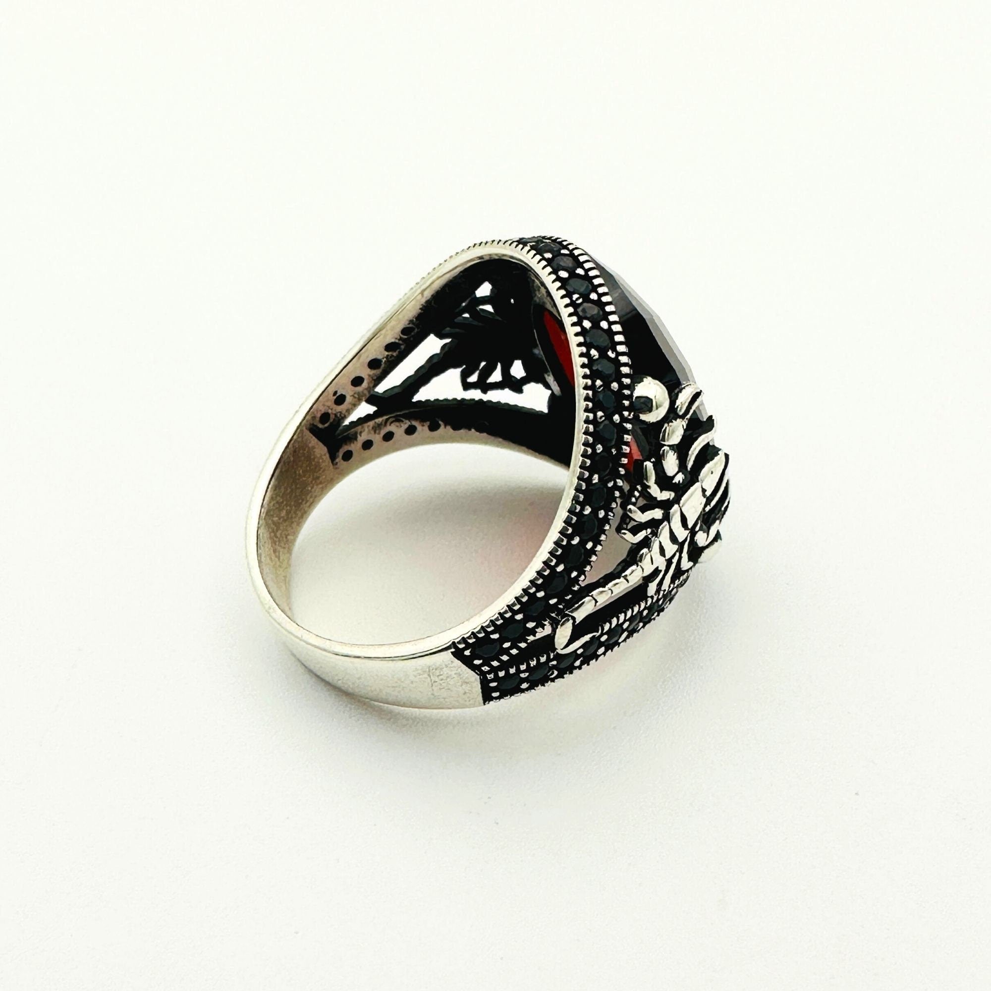 Scorpion Detailed Silver Men's Ring