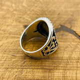 Eagle Face Model Silver Men's Ring