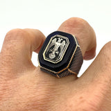 Men's Double Head Turkish Sultan's Signature Seljuk State Handmade Ring