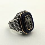 Men's Double Head Turkish Sultan's Signature Seljuk State Handmade Ring