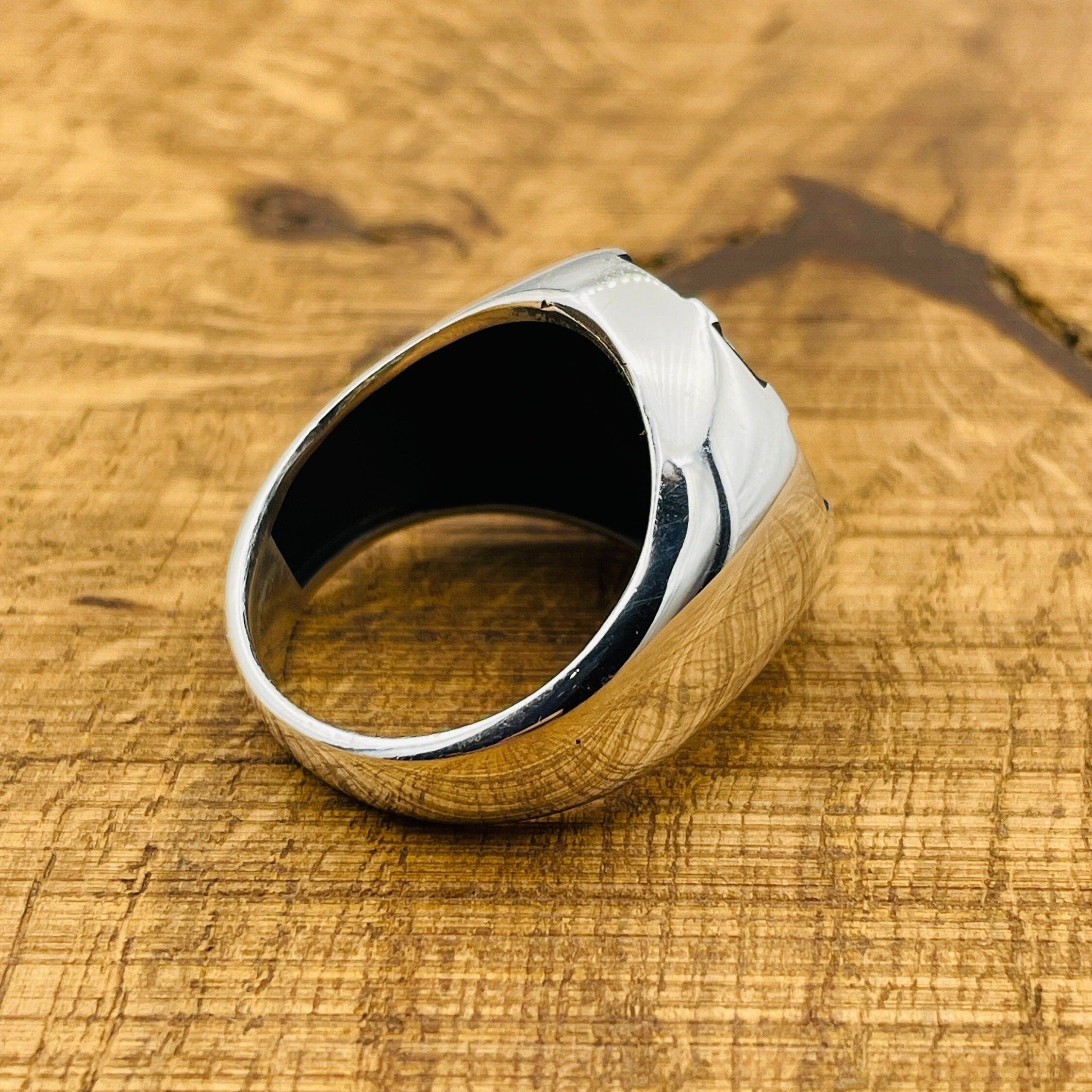 Bague engrenage steampunk industrielle mécanique pour homme en argent sterling fait main turc