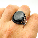 Handmade Sterling Silver Scorpion Ring for Men | Black Onyx & Zircon | Turkish Artisan Jewelry
