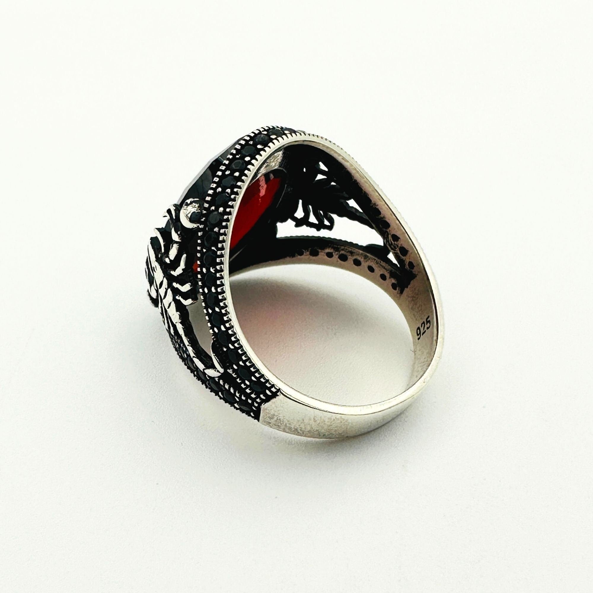 Scorpion Detailed Silver Men's Ring