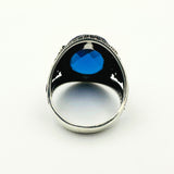 خاتم رجالي فضي بتفاصيل العقرب