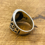 Eagle Face Model Silver Men's Ring