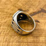 Men's Handmade Sterling Silver Tiger Eye Ottoman Ring | Turkish Artisan Statement Jewelry