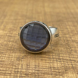 Handmade 925 Sterling Silver Oval Blue Zircon Ring for Men & Women | Minimalist Unisex Gift