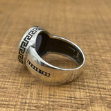 Handmade 925 Sterling Silver Oval Blue Zircon Ring for Men & Women | Minimalist Unisex Gift