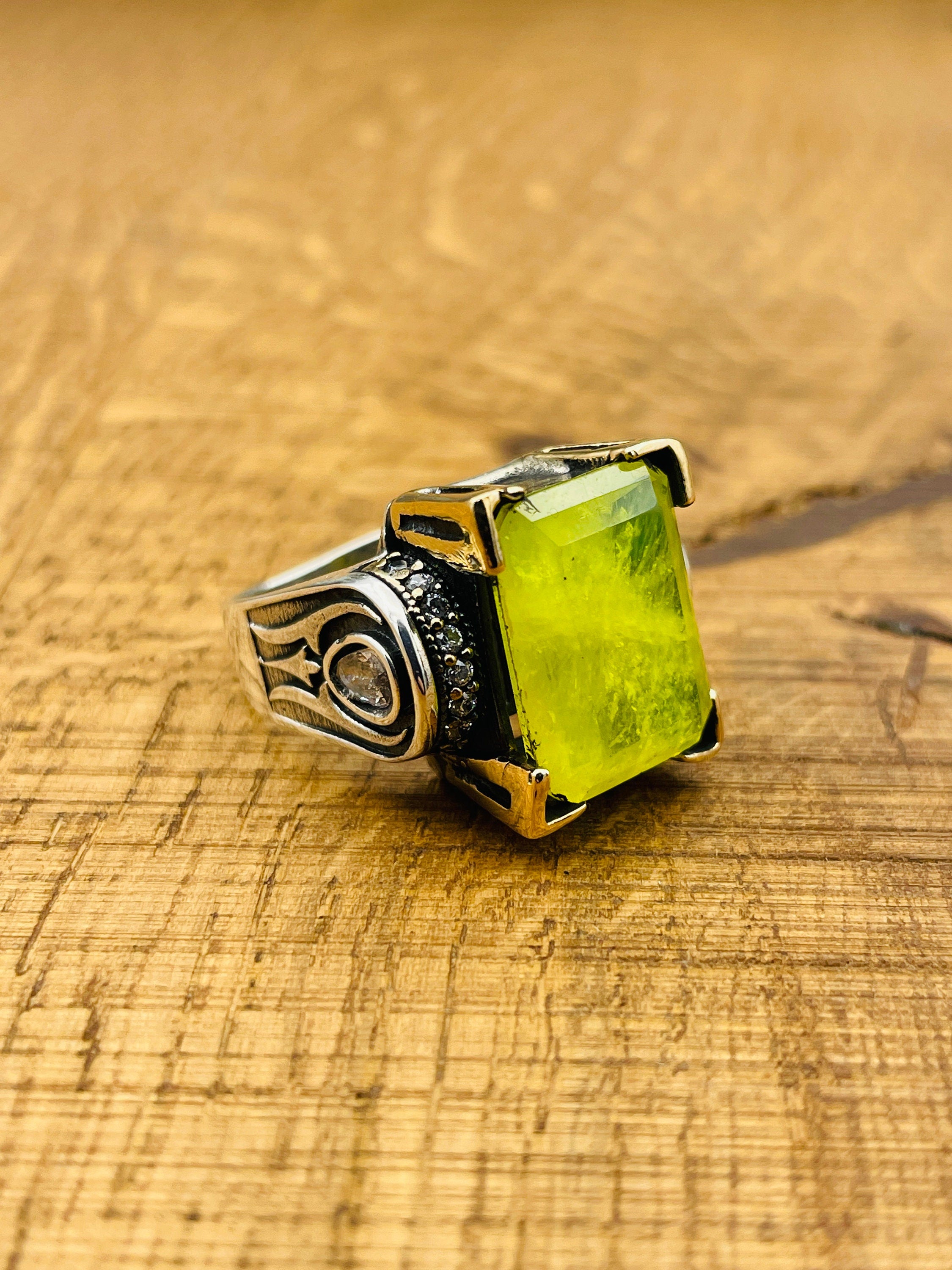 Exquisite Turkish Handmade Paraiba & 925 Sterling Silver Ottoman-Inspired Ladies Ring