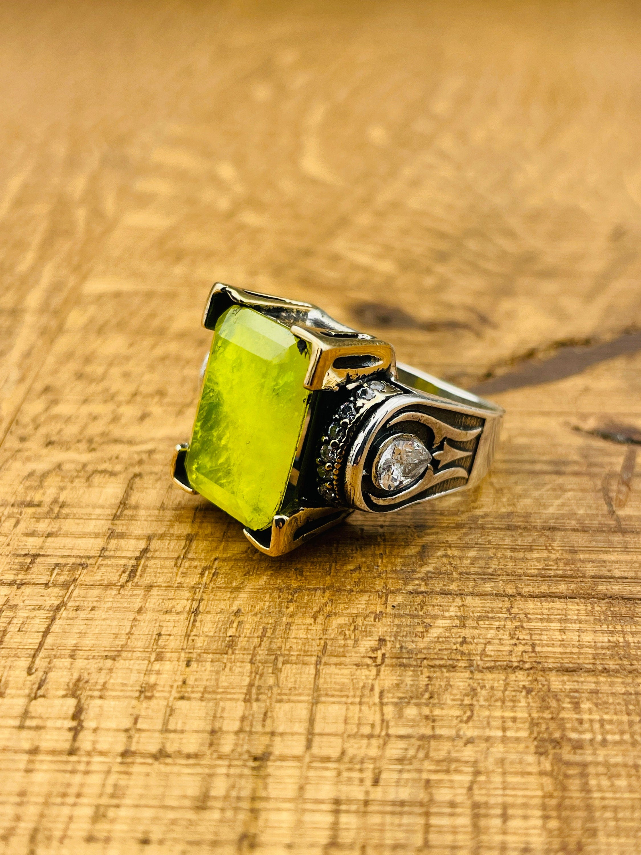 Exquisite Turkish Handmade Paraiba & 925 Sterling Silver Ottoman-Inspired Ladies Ring