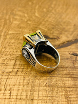 Exquisite Turkish Handmade Paraiba & 925 Sterling Silver Ottoman-Inspired Ladies Ring