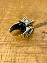 خاتم عقيق أصفر عثماني يدوي الصنع للنساء - مجوهرات تركية من الفضة الإسترلينية 925 هدية