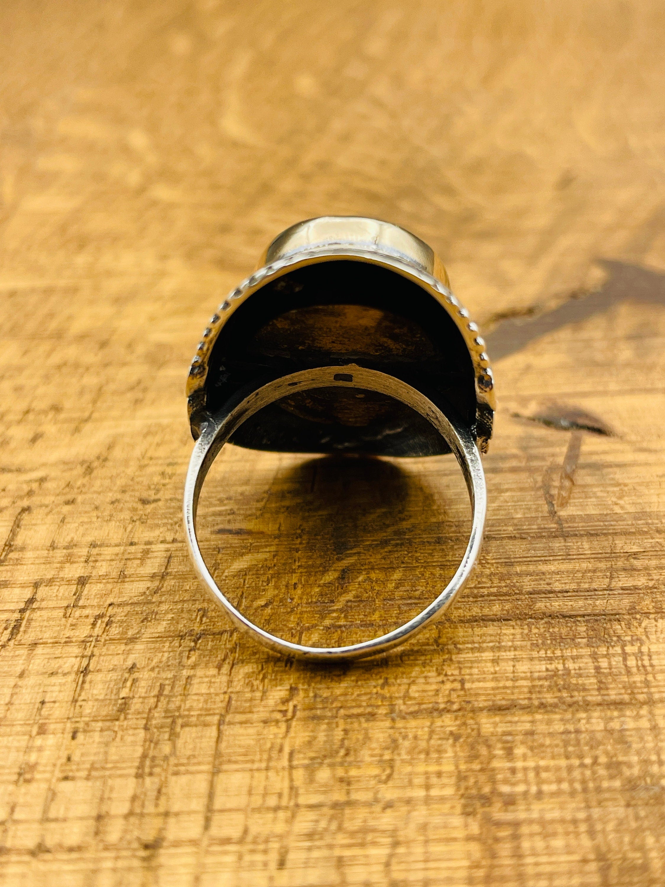 خاتم حجر تورمالين بارايبا من الفضة الإسترلينية 925 مصنوع يدوياً تركي - هدية مجوهرات أنيقة وبارزة