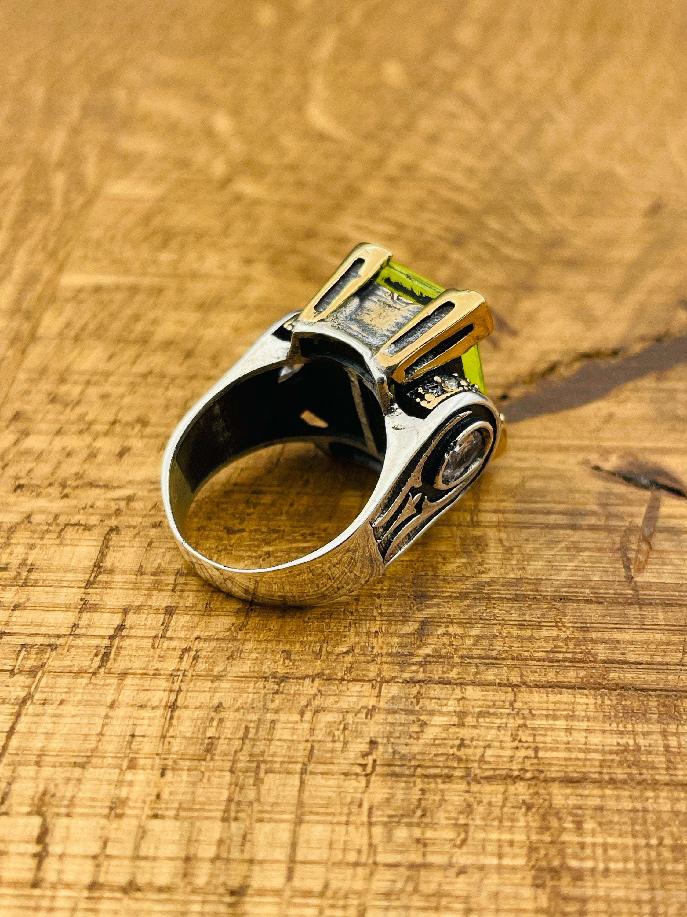 Exquisite Turkish Handmade Paraiba & 925 Sterling Silver Ottoman-Inspired Ladies Ring