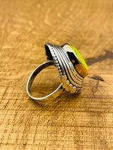 خاتم حجر تورمالين بارايبا من الفضة الإسترلينية 925 مصنوع يدوياً تركي - هدية مجوهرات أنيقة وبارزة