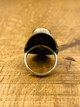 خاتم أميثيست تركي أصلي مصنوع يدويًا من الفضة الإسترلينية 925 | مجوهرات أنيقة للتصريح بها لها