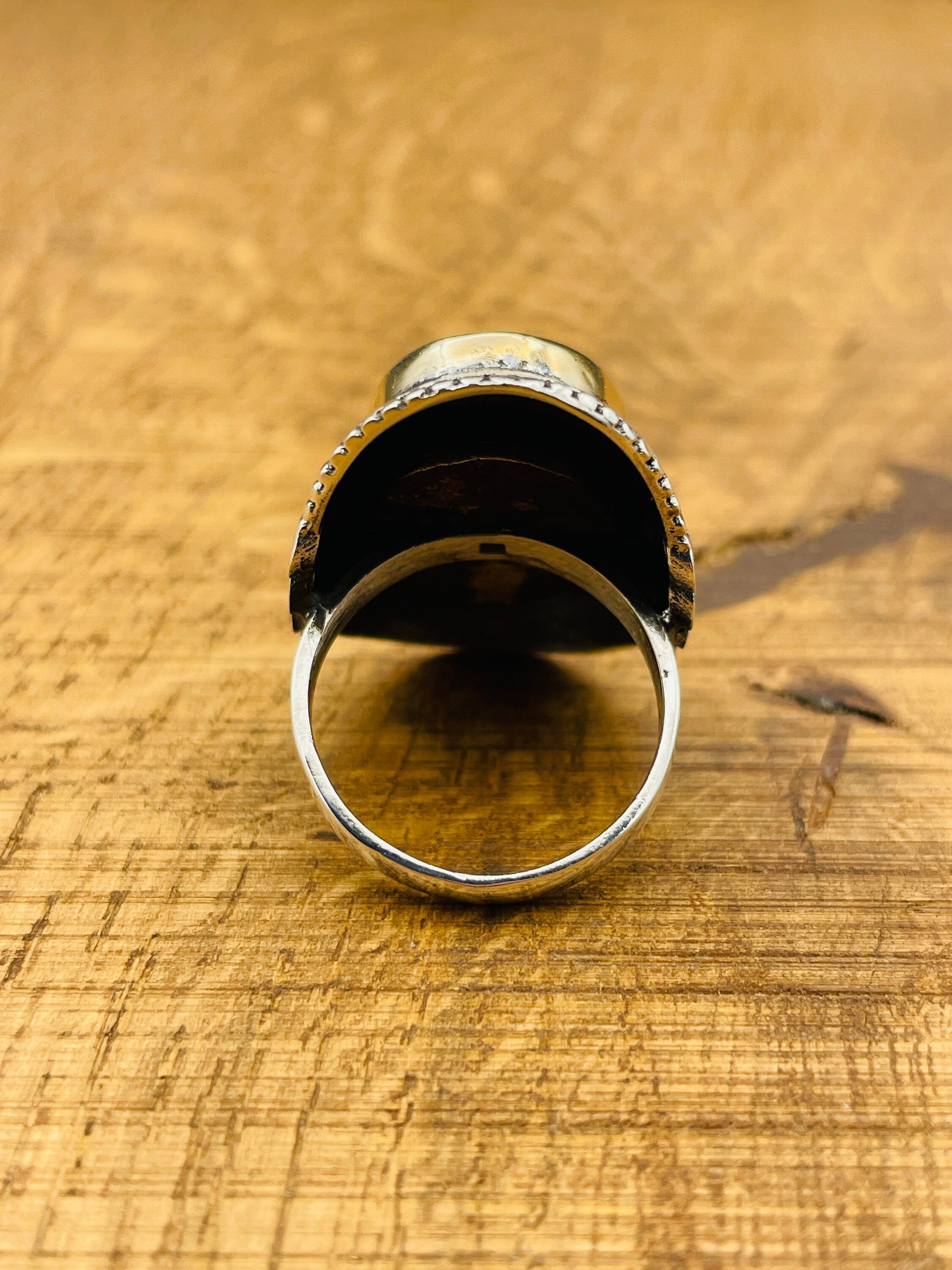 خاتم أميثيست تركي أصلي مصنوع يدويًا من الفضة الإسترلينية 925 | مجوهرات أنيقة للتصريح بها لها