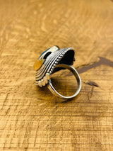 خاتم فضة استرليني 925 مزين بحجر أكوامارين أزرق تركي مصنوع يدوياً بشكل رائع