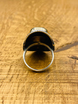 خاتم نسائي أزرق فاتح من الباراíba مصنوع يدوياً من الفضة الإسترلينية 925 على الطراز العثماني الفاخر