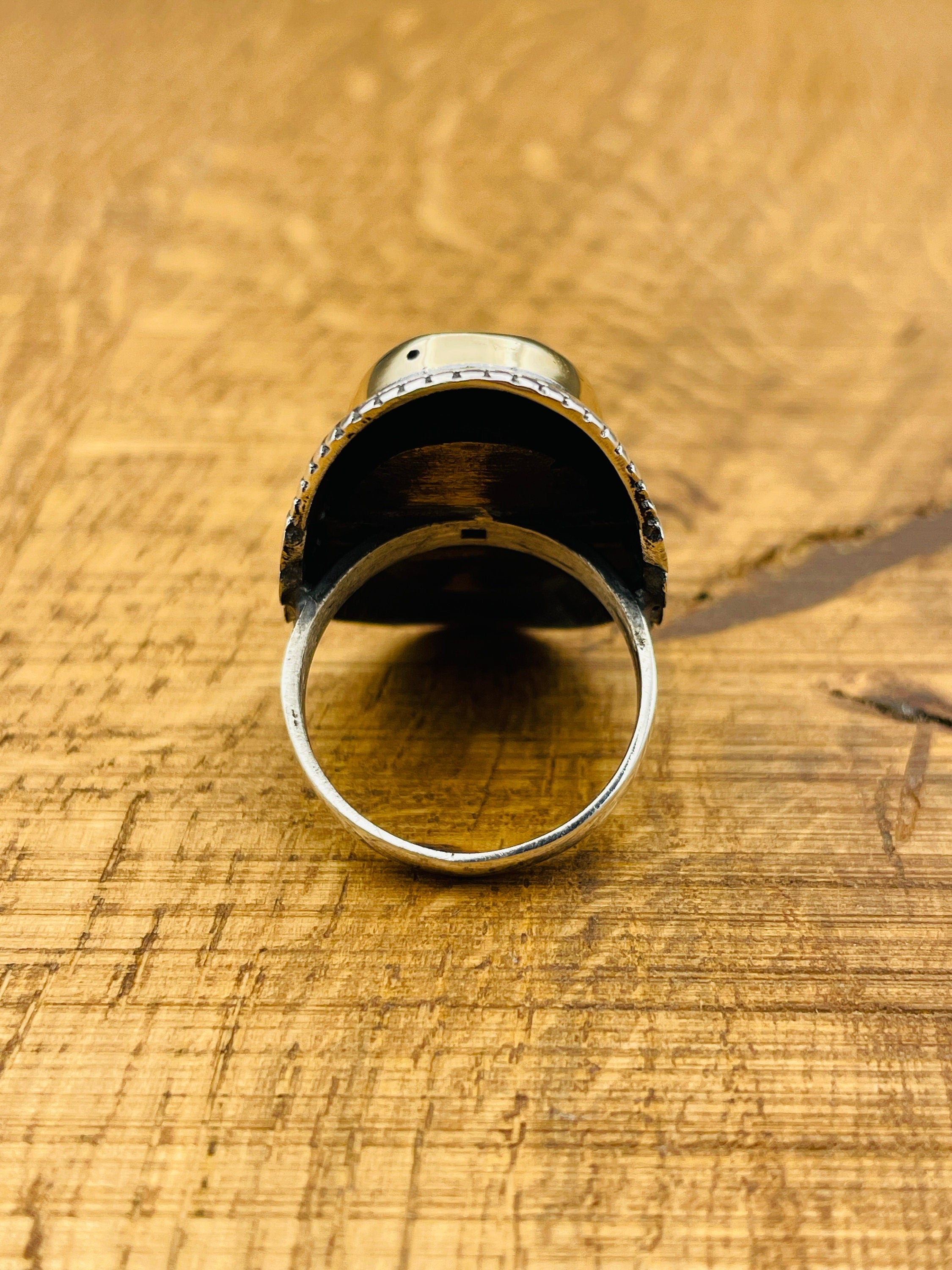 خاتم نسائي أزرق فاتح من الباراíba مصنوع يدوياً من الفضة الإسترلينية 925 على الطراز العثماني الفاخر