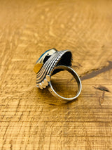 خاتم نسائي أزرق فاتح من الباراíba مصنوع يدوياً من الفضة الإسترلينية 925 على الطراز العثماني الفاخر