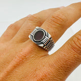 Black Onyx Stone Men's Ring