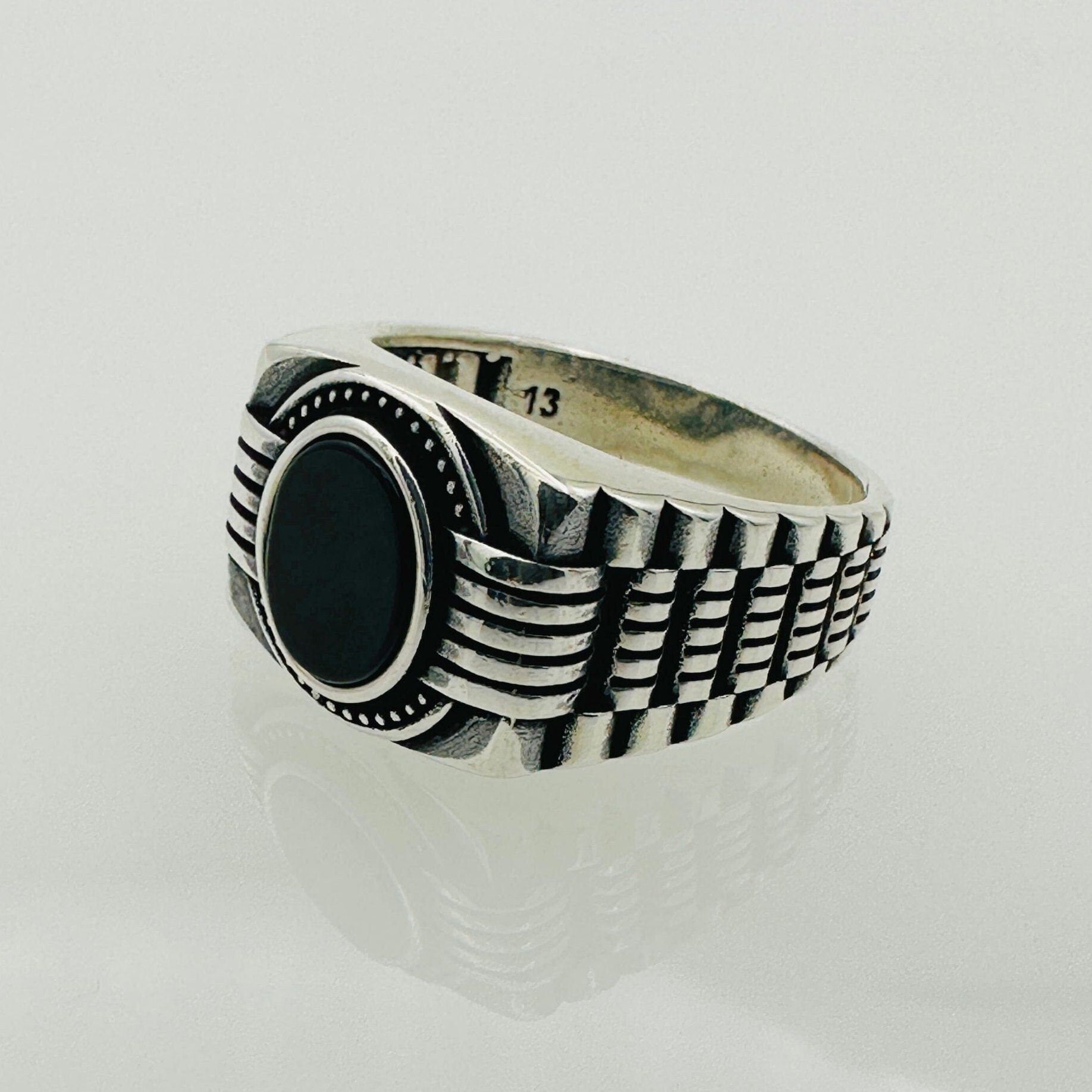 Men's Blue Sapphire Stone Ring